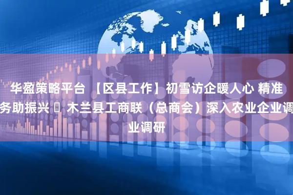 华盈策略平台 【区县工作】初雪访企暖人心 精准服务助振兴 ​木兰县工商联（总商会）深入农业企业调研